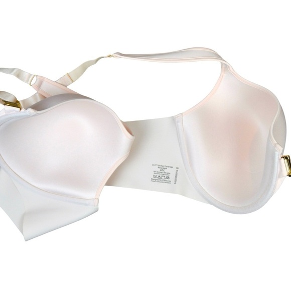 40C ThirdLove 24/7 Perfect Coverage Racerback Bra, Front Close - Pale Pink NEW - Picture 5 of 7